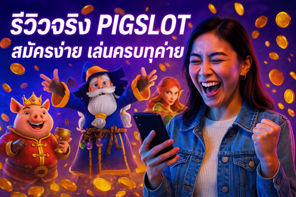 รีวิวจริง PIGSLOT สมัครง่าย เล่นครบทุกค่าย